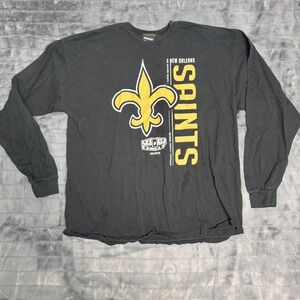 Reebok New Orleans Saints Super Bowl XLIV Champions Roster Shirt Mens XL Black